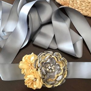 Gray and yellow sash